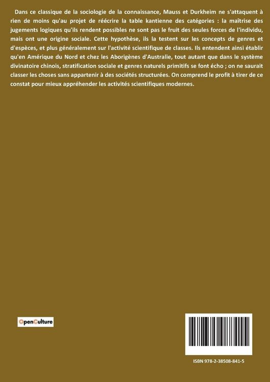 Produktbild: De quelques formes de classification