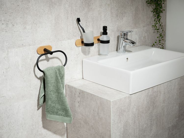 Produktbild: Turbo-Loc&reg; Seifenspender Mod. Orea Bamboo, Befestigen ohne bohren