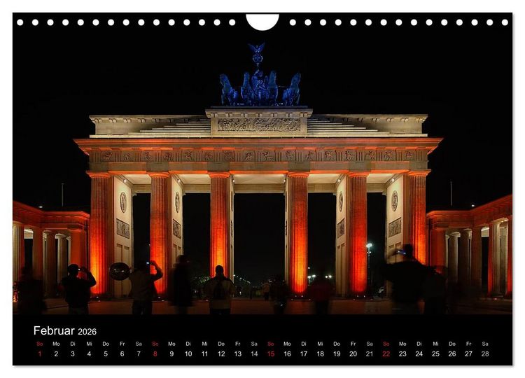 Produktbild: Berlin bei Nacht (Wandkalender 2026 DIN A4 quer), CALVENDO Monatskalender