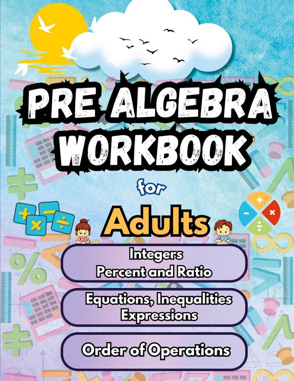 Produktbild: Summer Math Pre Algebra Workbook for Adults Bridge Building Activities