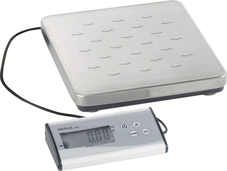 Produktbild: MAUL Paketwaage cargo mit separatem Bedienpult und Netzadapter, Tragkraft 50 kg
