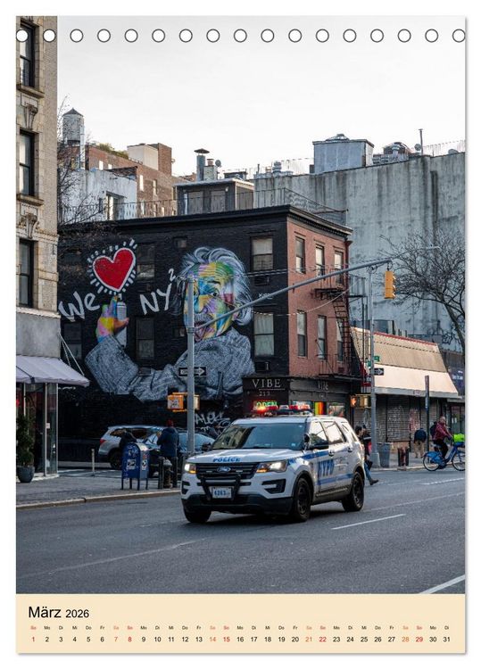 Produktbild: Walls of New York &ndash; Street Art in Farbe (Tischkalender 2026 DIN A5 hoch), CALVENDO Monatskalender