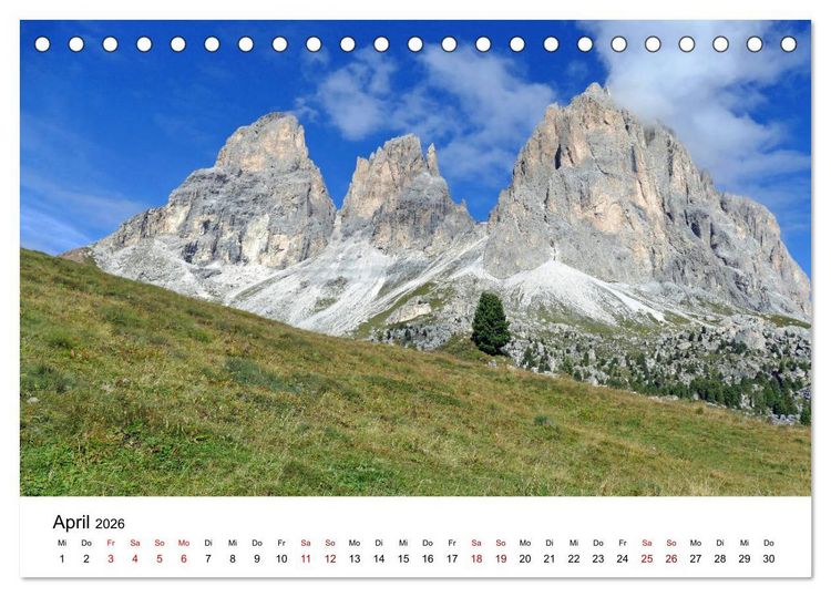 Produktbild: Wundersch&ouml;ne Landschaften in den Alpen (Tischkalender 2026 DIN A5 quer), CALVENDO Monatskalender