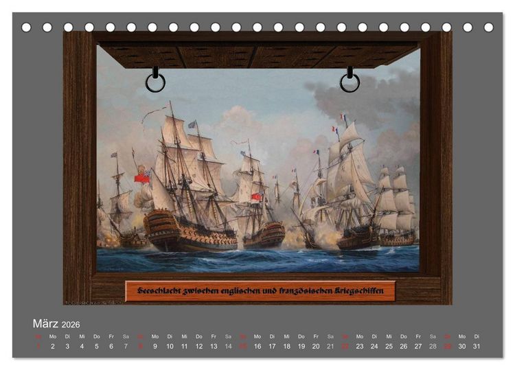 Produktbild: 500 Jahre unter Segeln - von der GOLDEN HIND zur KERSHONES (Tischkalender 2026 DIN A5 quer), CALVENDO Monatskalender