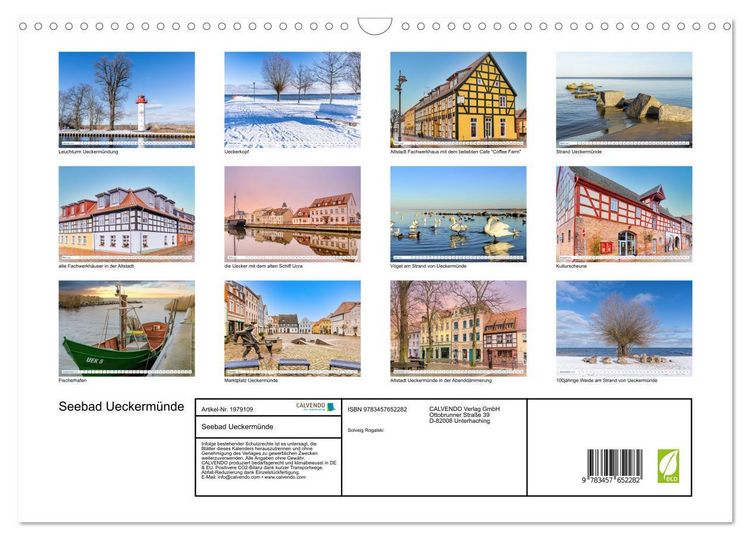 Produktbild: Seebad Ueckerm&uuml;nde (Wandkalender 2026 DIN A3 quer), CALVENDO Monatskalender