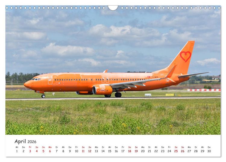 Produktbild: Flugzeuge auf Europas Flugh&auml;fen (Wandkalender 2026 DIN A3 quer), CALVENDO Monatskalender