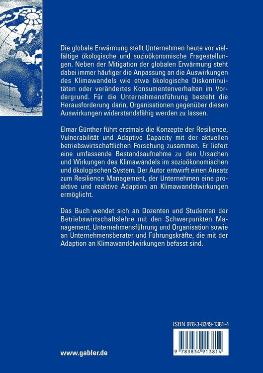 Produktbild: Klimawandel und Resilience Management