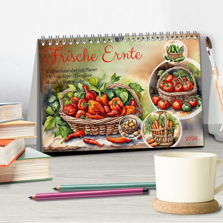 Produktbild: Frische Ernte (Tischkalender 2026 DIN A5 quer), CALVENDO Monatskalender