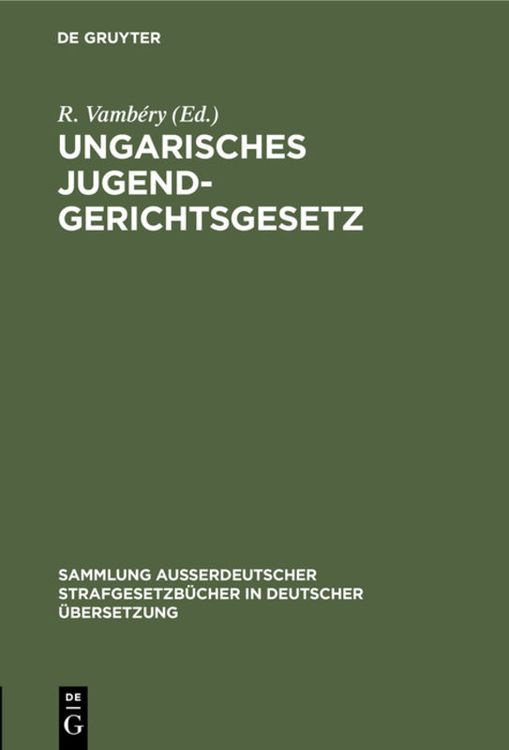 Produktbild: Ungarisches Jugendgerichtsgesetz