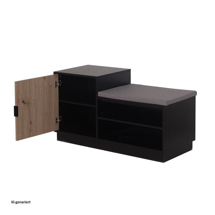 Produktbild: HTI-Living Garderobe Dana mit Schuhbank Schwarz Garderobe Dana mit Schuhbank Schwarz