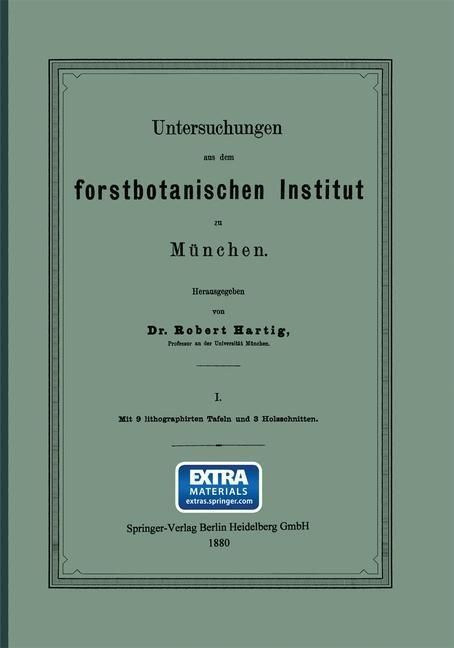 Produktbild: Untersuchungen aus dem Forstbotanischen Institut zu M&uuml;nchen