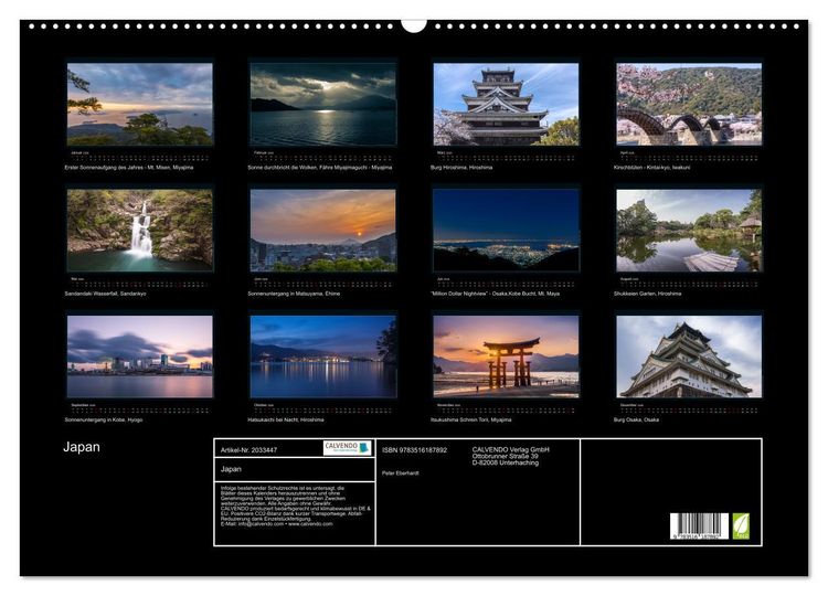 Produktbild: Japan (Wandkalender 2026 DIN A2 quer), CALVENDO Monatskalender