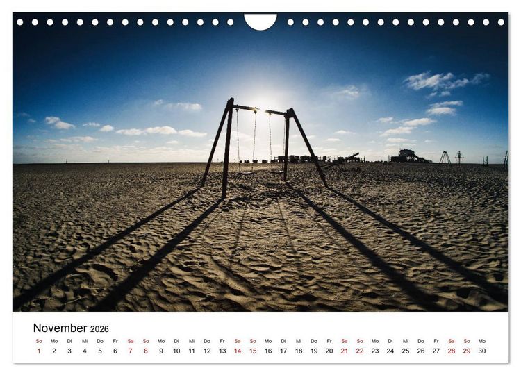 Produktbild: Sankt Peter-Ording. Licht, Schatten und Natur (Wandkalender 2026 DIN A4 quer), CALVENDO Monatskalender