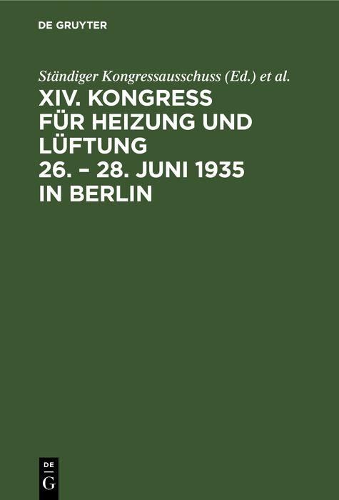 Produktbild: 26.-28. Juni 1935, Berlin