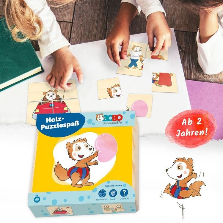 Produktbild: Tr&ouml;tsch Bobo Siebenschl&auml;fer Erster Puzzlespa&szlig; Holzpuzzle