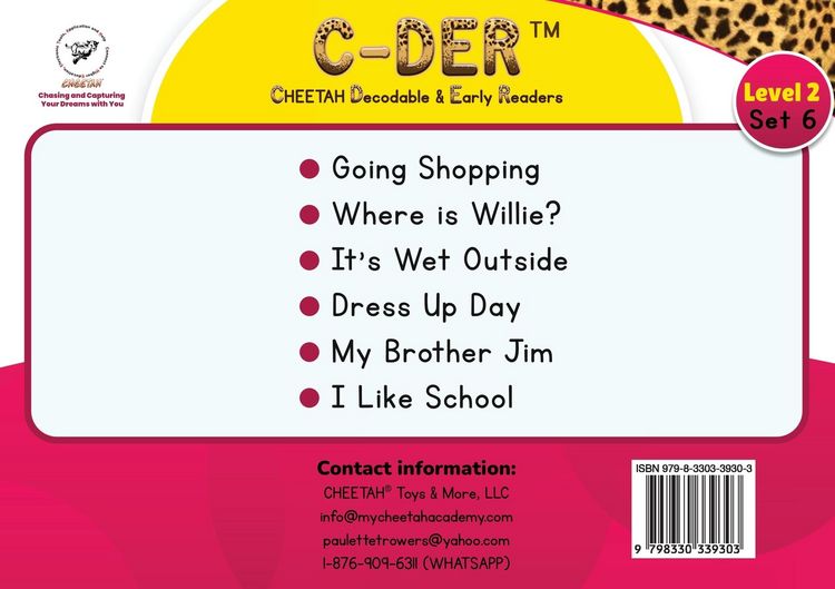 Produktbild: C-DER (Cheetah Decodable & Early Readers) Set 6, Book 45, Where is Willie?