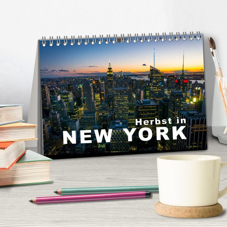 Produktbild: Herbst in New York (Tischkalender 2026 DIN A5 quer), CALVENDO Monatskalender