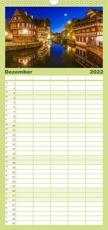 Produktbild: Familienplaner E L S A S S Impressionen (Wandkalender 2022 , 21 cm x 45 cm, hoch)