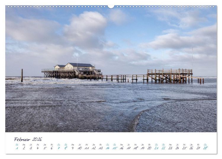 Produktbild: Nordfriesland - weiter Horizont, faszinierende Natur, idyllische St&auml;dte (Wandkalender 2026 DIN A2 quer), CALVENDO Monatskalender