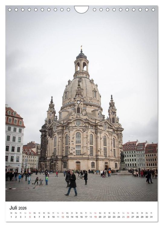 Produktbild: Dresden - Beeindruckende Architektur (Wandkalender 2026 DIN A4 hoch), CALVENDO Monatskalender