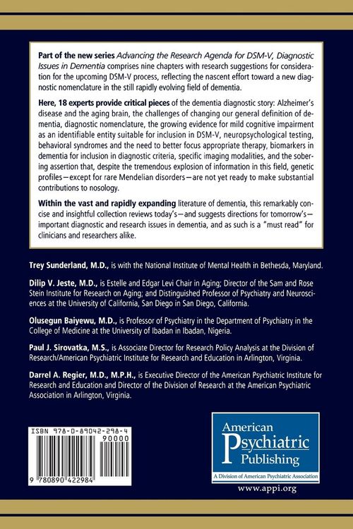 Produktbild: Diagnostic Issues in Dementia