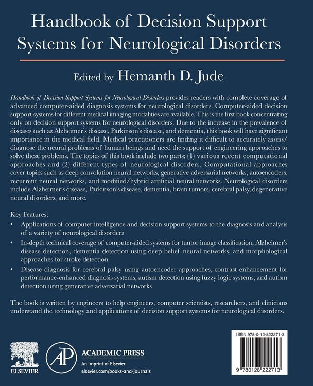 Produktbild: Handbook of Decision Support Systems for Neurological Disorders