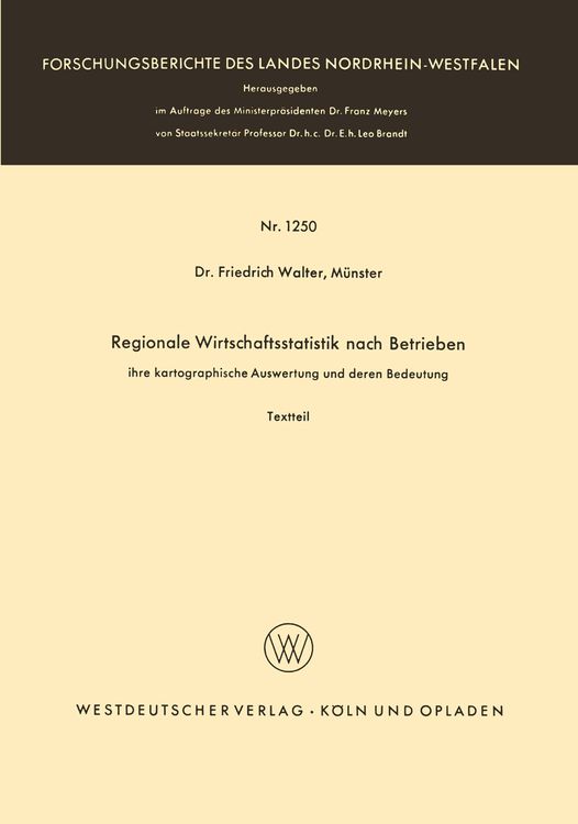 Produktbild: Regionale Wirtschaftsstatistik nach Betrieben