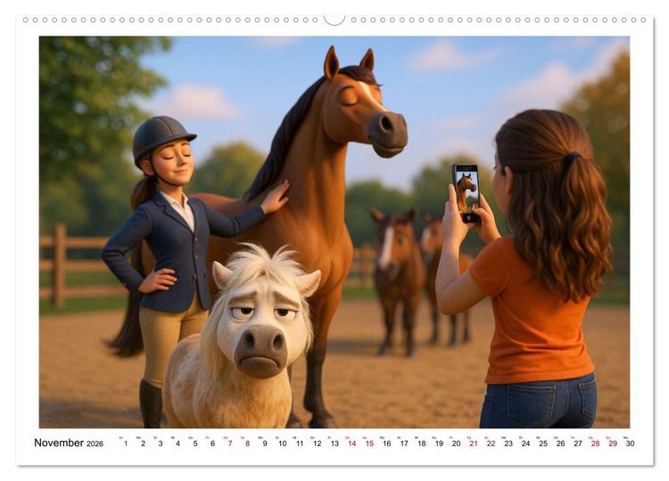 Produktbild: M&auml;dchen brauchen ein Hoppi (hochwertiger Premium Wandkalender 2026 DIN A2 quer), Kunstdruck in Hochglanz