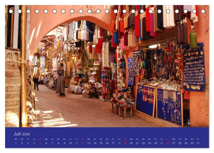 Produktbild: Farben Marokkos (Tischkalender 2026 DIN A5 quer), CALVENDO Monatskalender