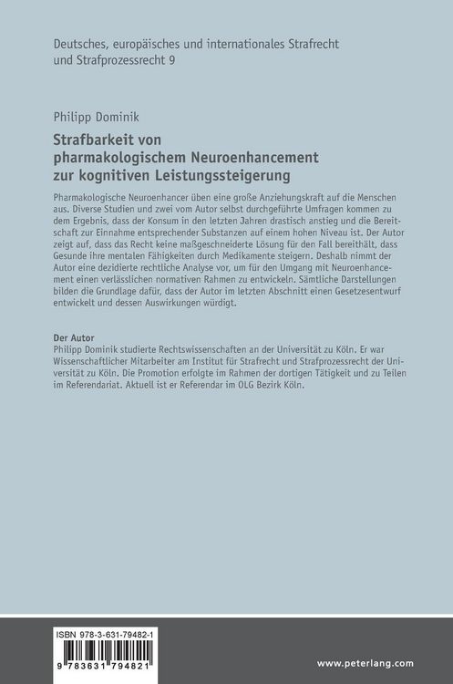 Produktbild: Strafbarkeit von pharmakologischem Neuroenhancement zur kognitiven Leistungssteigerung