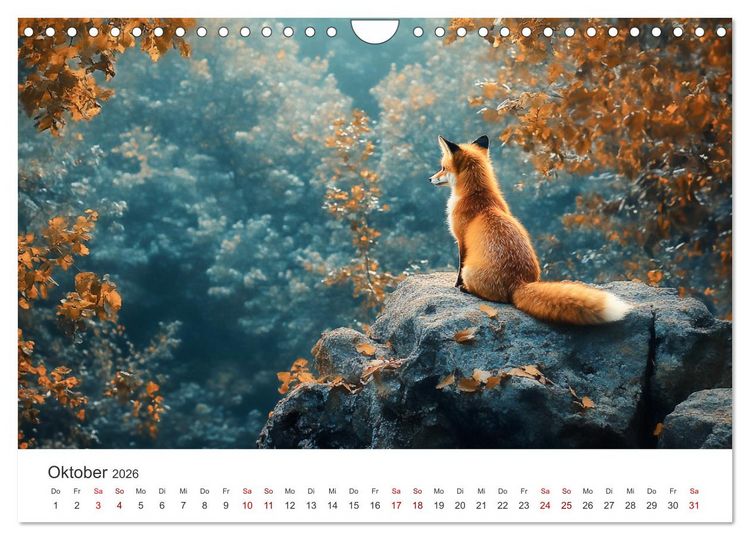 Produktbild: Wild und weich - Die zauberhafte Welt der Rotf&uuml;chse (Wandkalender 2026 DIN A4 quer), CALVENDO Monatskalender