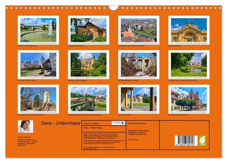 Produktbild: Gera - Untermhaus (Wandkalender 2026 DIN A3 quer), CALVENDO Monatskalender