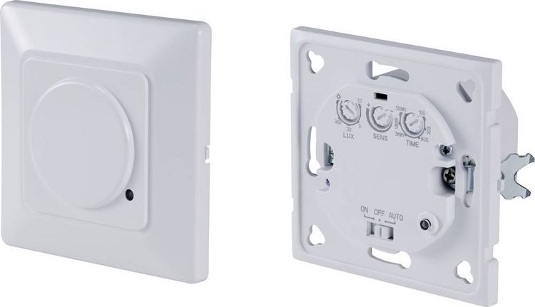 Produktbild: Renkforce RF-4216076 Unterputz HF-Bewegungsmelder 180&deg; Relais Wei&szlig; IP20