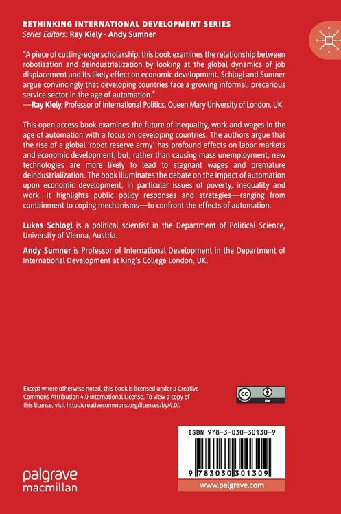 Produktbild: Disrupted Development and the Future of Inequality in the Age of Automation
