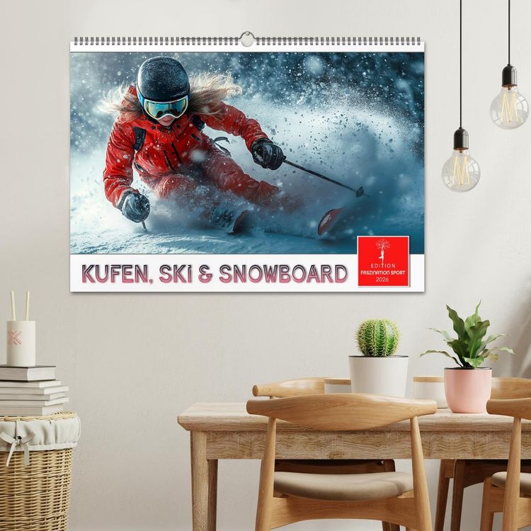Produktbild: Kufen, Ski & Snowboard (Wandkalender 2026 DIN A2 quer), CALVENDO Monatskalender