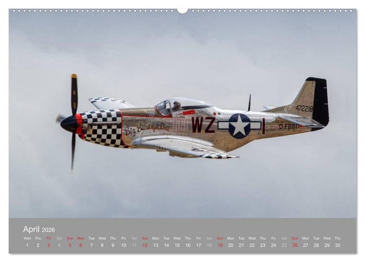 Produktbild: The Flying Legends (High Quality Premium Wall Calendar 2026 DIN A2 landscape),CALVENDO 12 Month Wall Calendar