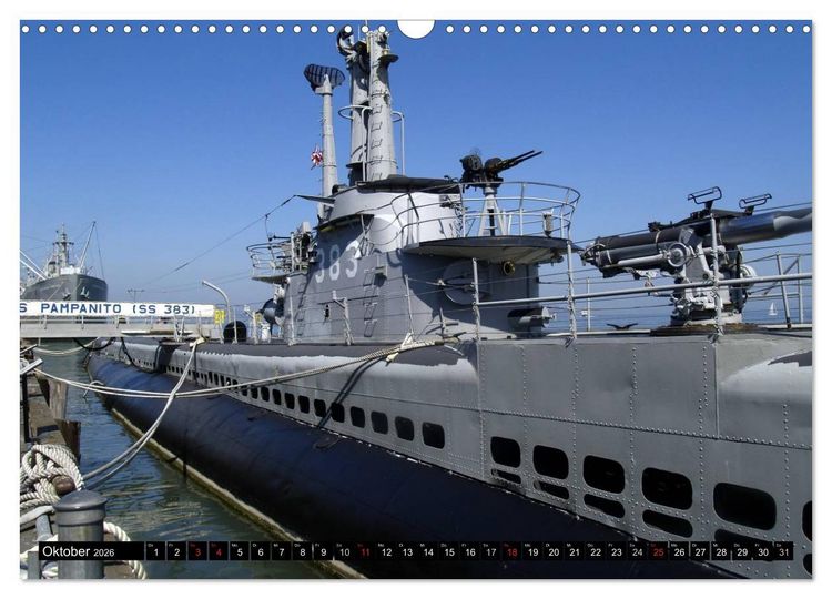 Produktbild: U-Boote - Milit&auml;rische Unget&uuml;me (Wandkalender 2026 DIN A3 quer), CALVENDO Monatskalender