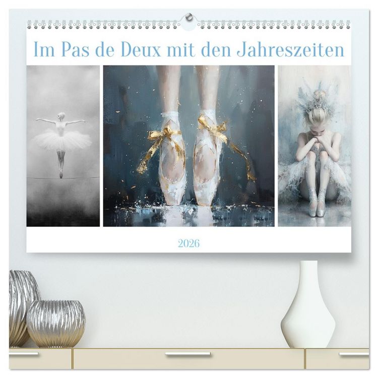 Produktbild: Im Pas de Deux mit der Stille (hochwertiger Premium Wandkalender 2026 DIN A2 quer), Kunstdruck in Hochglanz