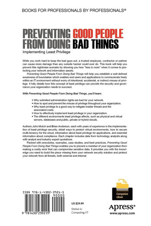 Produktbild: Preventing Good People From Doing Bad Things