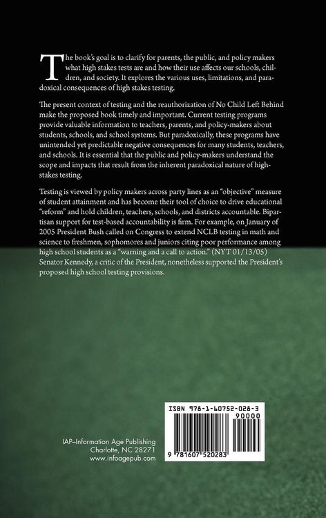 Produktbild: The Paradoxes of High Stakes Testing