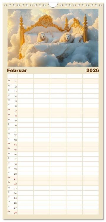 Produktbild: Familienplaner 2026 - Traumhafte Illusionen - Imagin&auml;r und surreal mit 5 Spalten (Wandkalender, 21 x 45 cm) CALVENDO