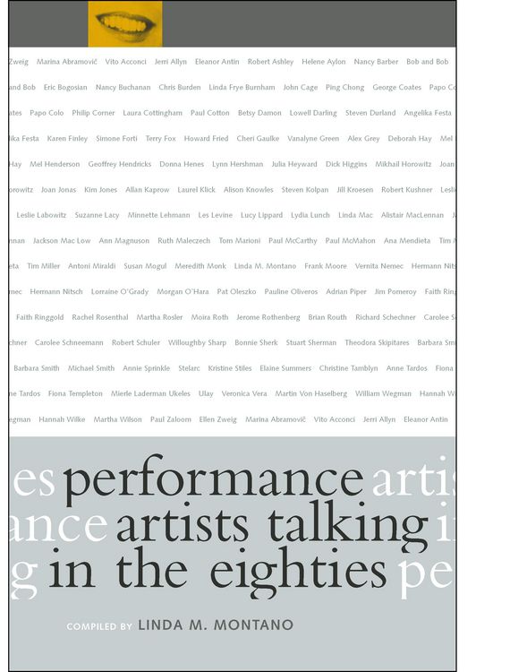 Produktbild: Performance Artists Talking in the Eighties