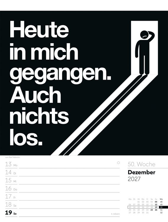 Produktbild: Klartext Spr&uuml;chekalender Wochenplaner 2027