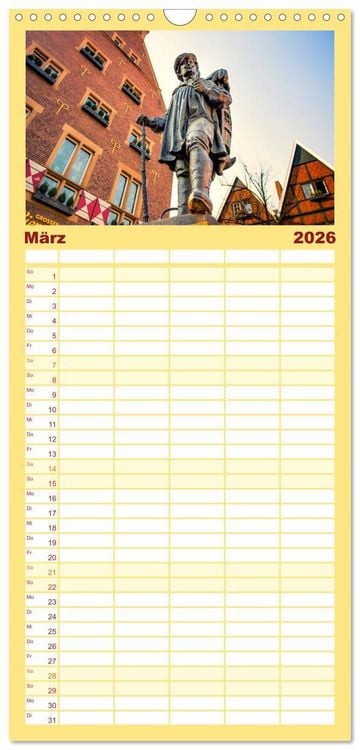 Produktbild: Familienplaner 2026 - Abenteuer M&uuml;nster - Echt jovel! mit 5 Spalten (Wandkalender, 21 x 45 cm) CALVENDO