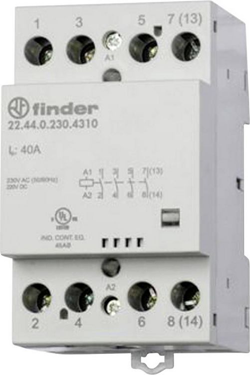 Produktbild: Finder 22.44.0.024.4610 Installationssch&uuml;tz 2 &Ouml;ffner, 2 Schlie&szlig;er 440 V/AC 1St.