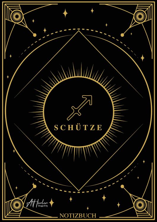 Produktbild: Edles Notizbuch Sternzeichen Sch&uuml;tze | Designed by Alfred Herler
