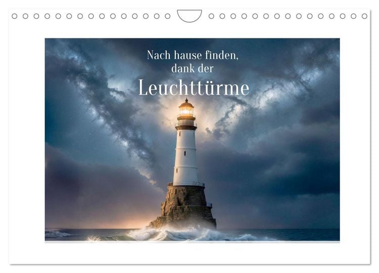 Produktbild: Nach Hause finden, die Leuchtt&uuml;rme (Wandkalender 2026 DIN A4 quer), CALVENDO Monatskalender