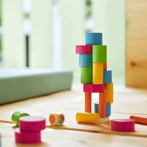 Produktbild: Goki 56762 - Balancierspiel Turm, 27-teilig, Holz, Stapelspiel