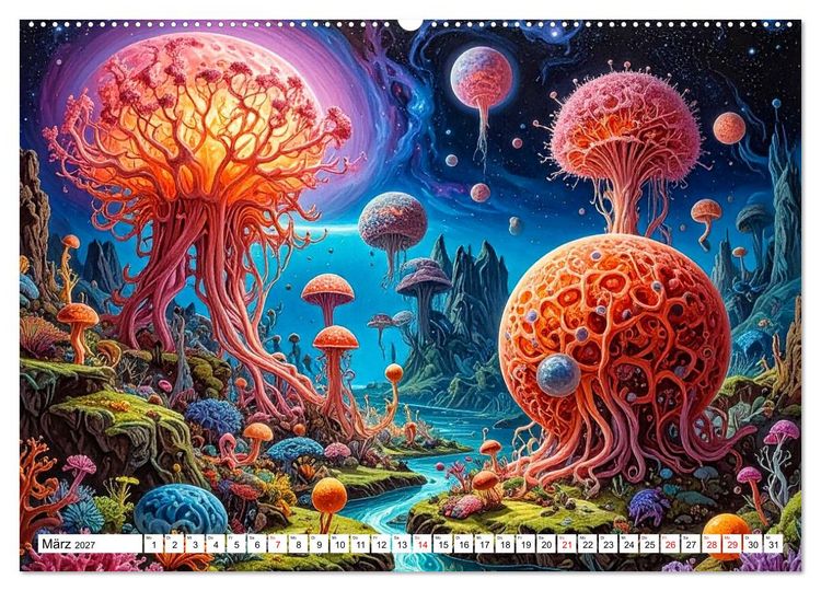 Produktbild: Mykologische Metamorphosen (Wandkalender 2027 DIN A2 quer), CALVENDO Monatskalender