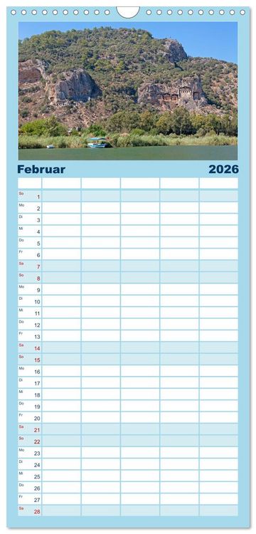 Produktbild: Familienplaner 2026 - Sommer an der T&uuml;rkischen &Auml;g&auml;is mit 5 Spalten (Wandkalender, 21 x 45 cm) CALVENDO